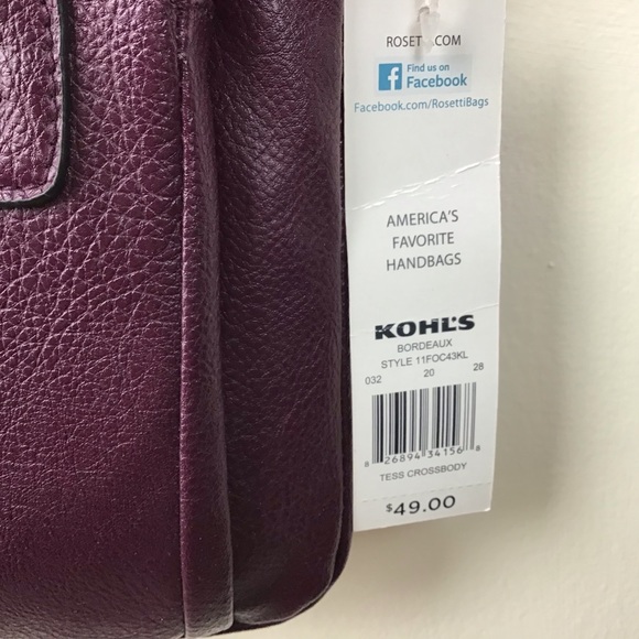 Rosetti, Bordeaux,shoulder or hand held handbag. - Picture 6 of 9